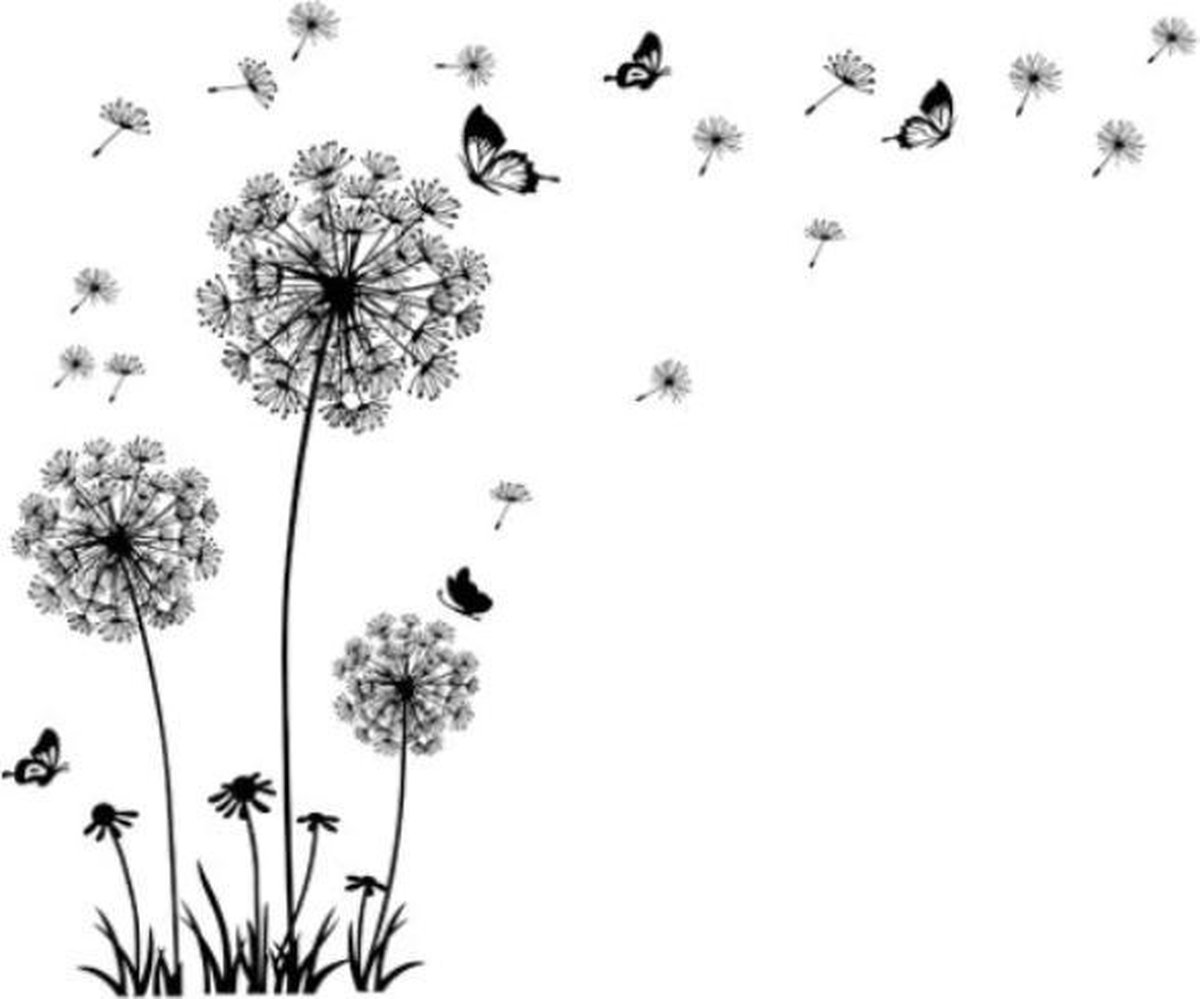 Decoratieve muursticker - Paardenbloem - Wanddecoratie
