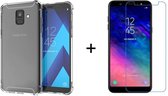 Samsung A6 Plus 2018 Hoesje - Samsung Galaxy A6 Plus 2018 hoesje shock proof case transparant cover - 1x Samsung A6 Plus 2018 Screenprotector