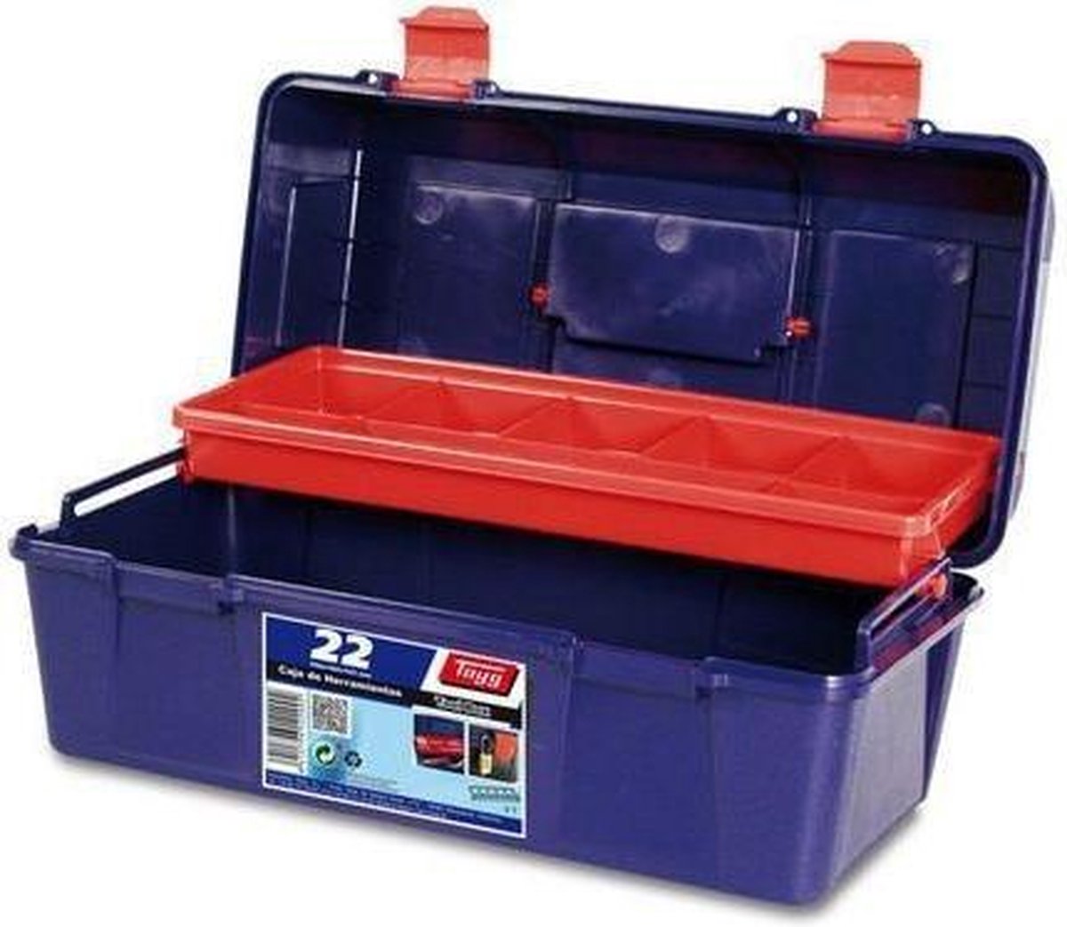 Gereedschapskoffer 22 356x184x163mm met uitneembare bak