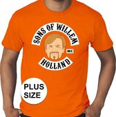 Grote maten Sons of Willem oranje shirt heren XXXL