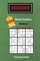 Brain Sudoku Medium 200 Puzzle Games Book