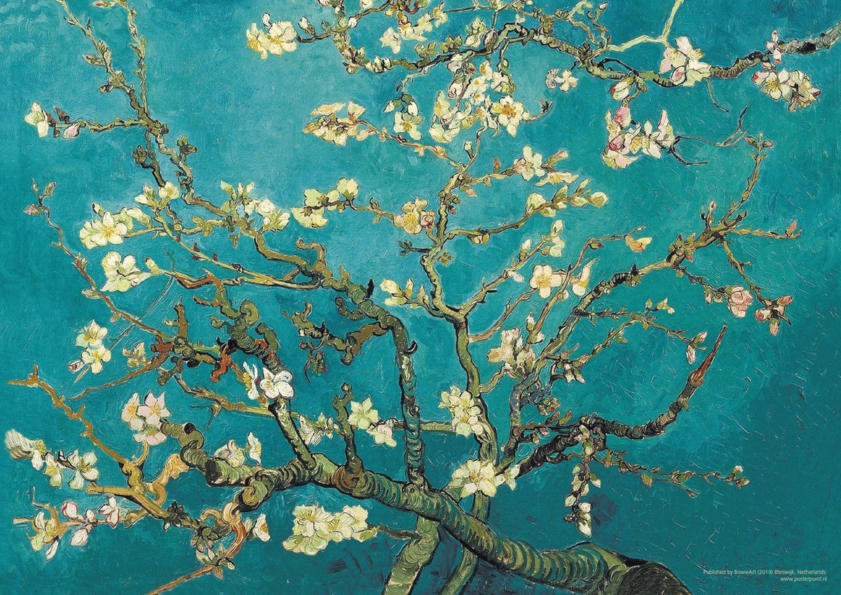 Poster Vincent van Gogh - Amandelbloesem - Almond Blossom - kunst - 50 x 70  cm | bol.com