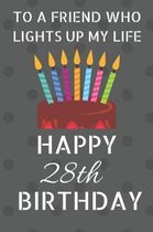 To a friend who lights up my life Happy 28th Birthday