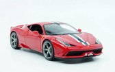 Ferrari 458 Rood met striping 1:18