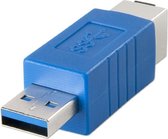 Lindy 71270 tussenstuk voor kabels USB A USB B Blauw