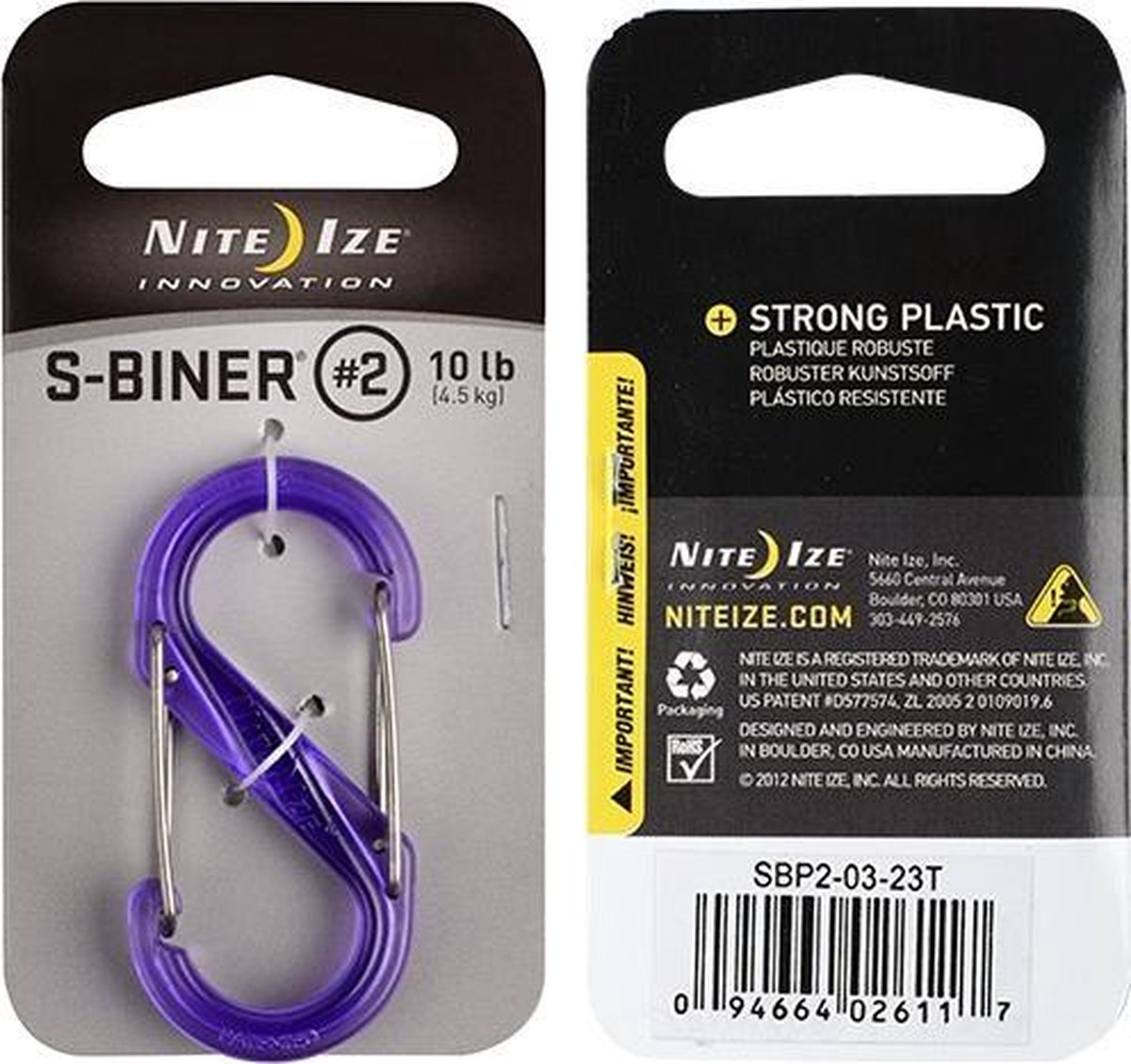 NITE IZE S-Biner 2 - plastic - Purple