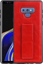 Grip Stand Hardcase Backcover - Telefoonhoesje - Achterkant Hoesje - Geschikt voor Samsung Galaxy Note 9 - Rood