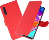 Bookstyle Wallet Cases Hoesje voor Samsung Galaxy A70 Rood