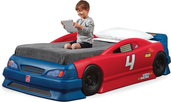 Step2 Race Bed / requiredStock Car Convertible Bed Toddler to Twin / 125,1  x 227,3 x 60 cm | bol.com