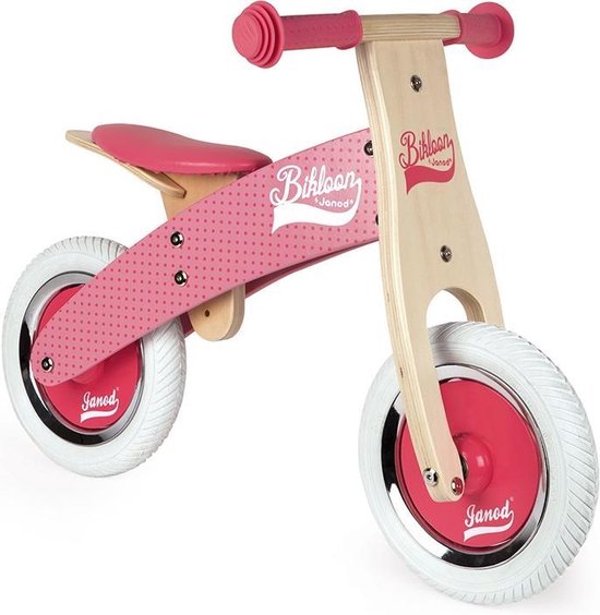 Janod - Little Bikloon Roze - Houten loopfiets
