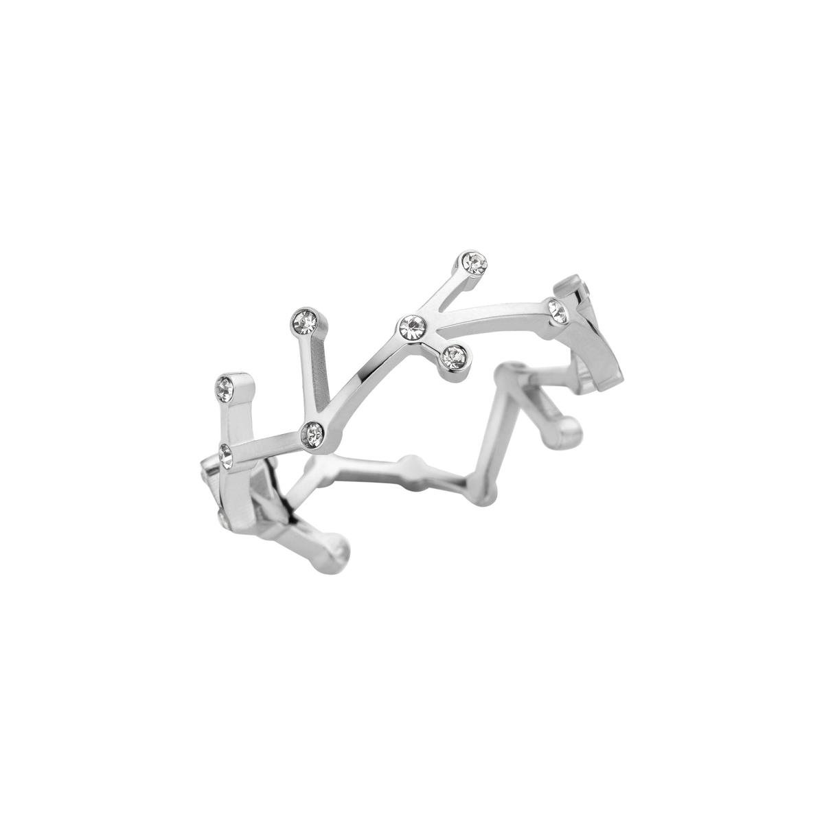Melano Friends galaxy cz ring - zilverkleurig - dames - maat 48