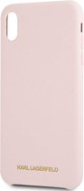 Karl Lagerfeld Silicone Back Case - Geschikt voor Apple iPhone XS Max (6.5") - Roze