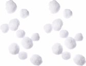 20x Kerst sneeuwballen - Sneeuw decoratie ballen - Sneeuw bolletjes 20 stuks