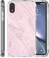 Geschikt voor iPhone Xr TPU-siliconen Hoesje Marble Pink