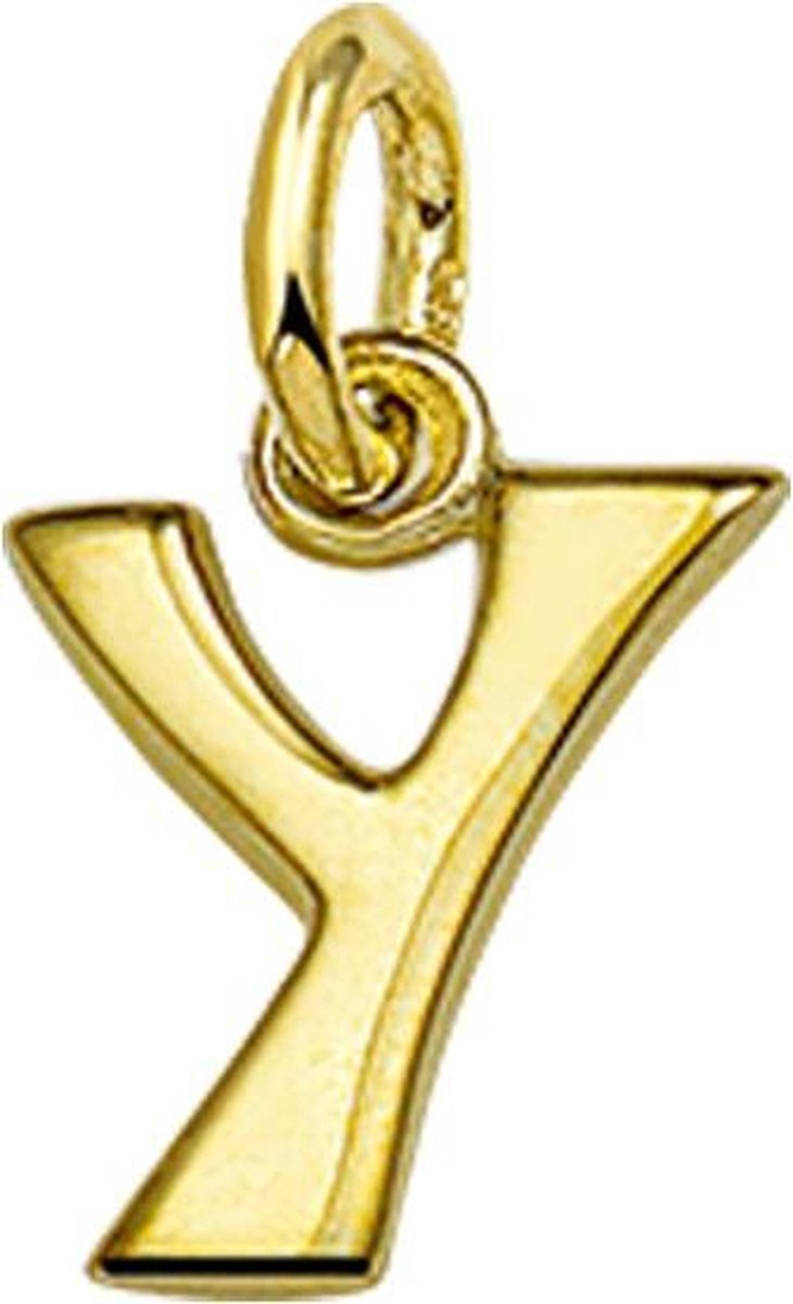 The Jewelry Collection Hanger Letter Y - Geelgoud (14 Krt.)