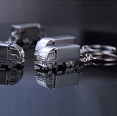 Truck sleutelhanger - Vrachtwagen / Trucker / Auto Sleutelhanger - Zilver