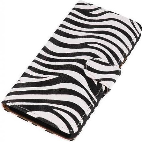 Coque Huawei Ascend Y520 Zebra Bookstyle Wit
