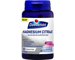Davitamon Davitamon Magnesium citraat – 100% magnesium citraat - Voedingssupplement - 60 Magnesium tabletten