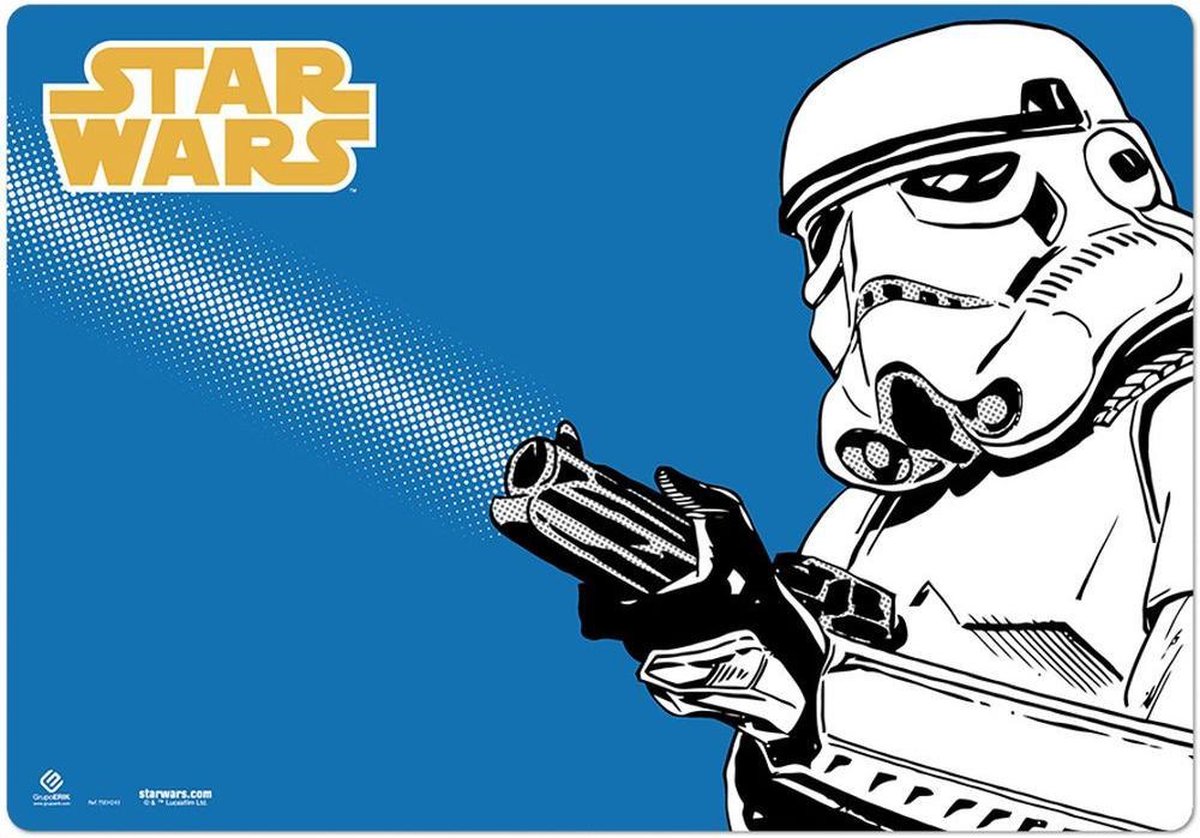 Disney Star Wars Bureauonderlegger Star Wars Blauw -34.5 x 49.5 cm - Bureau Mat - Kinderen - Kinderkamer