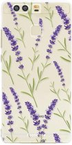 Huawei P9 hoesje TPU Soft Case - Back Cover - Purple Flower / Paarse bloemen