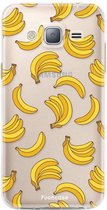 Samsung Galaxy J3 2016 hoesje TPU Soft Case - Back Cover - Bananas / Banaan / Bananen