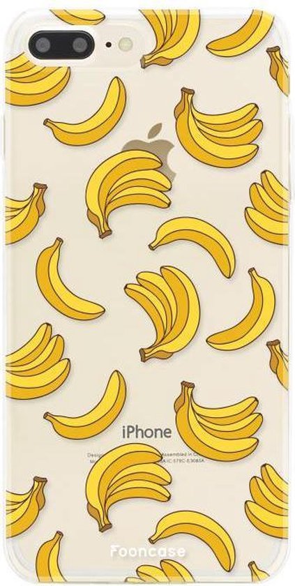 iPhone 7 Plus hoesje TPU Soft Case - Back Cover - Bananas / Banaan / Bananen