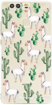 FOONCASE Huawei P9 hoesje TPU Soft Case - Back Cover - Alpaca / Lama
