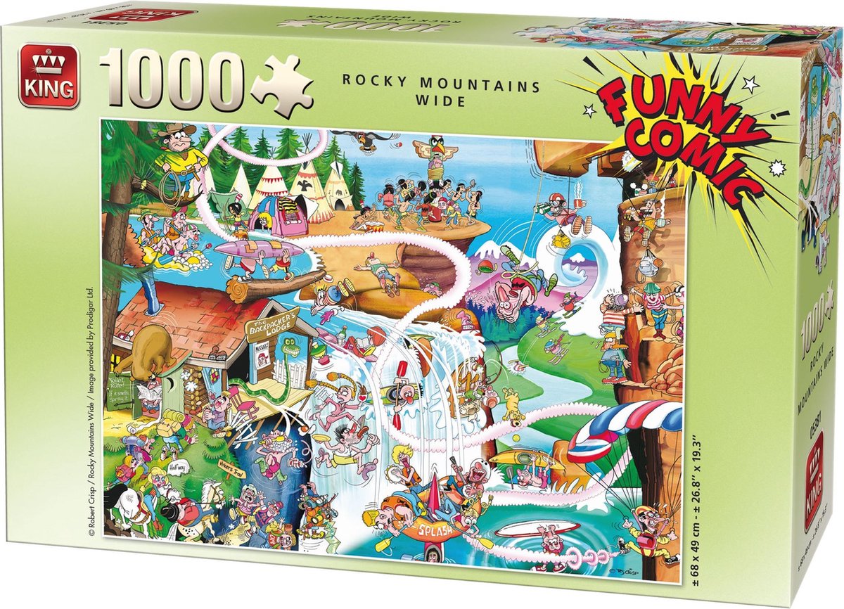 Persoonlijk Formuleren Slecht King Funny Comic Puzzel - Rocky Mountains Wide - 1000 Stukjes | bol.com