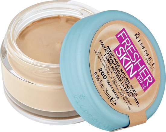 Rimmel Fresher Skin Foundation - 200 Soft Beige | bol