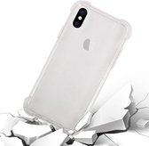 Let op type!! For   iPhone X / XS   Shock-resistant Cushion TPU Protective Case (Transparent)