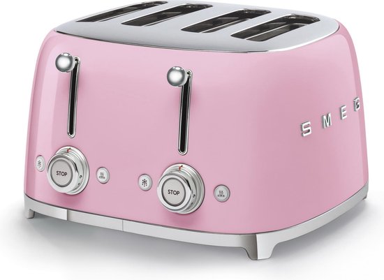 SMEG TSF03PKEU - Broodrooster - Roze - 4x4 - 2000W - 6 niveaus