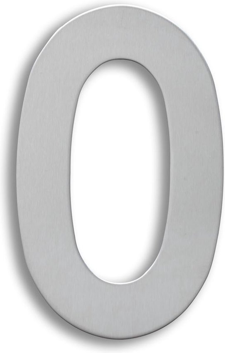 Xaptovi Huisnummer 0 Materiaal: RVS - Hoogte: 15cm - Kleur: RVS