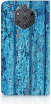 Coque Nokia 9 PureView Standcase Blauw Wood Blue