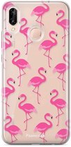 Huawei P20 Lite hoesje TPU Soft Case - Back Cover - Flamingo