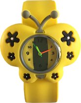 Fako® - Kinderhorloge - Slap On - Vlinder - Geel