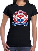 Toppers drinking team t-shirt / t-shirt zwart dames - Toppers kleding 2XL