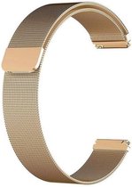 Milanees bandje geschikt voor Fitbit Versa (Lite) - gemaakt van RVS - Band met magneetsluiting - KELERINO. - Rose Goud
