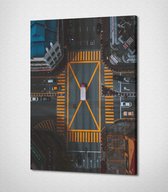 Traffic Canvas - 40 x 60 cm - Steden - Schilderij - Canvas - Slaapkamer - Wanddecoratie  - Slaapkamer - Foto op canvas