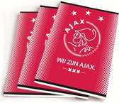 Schrift Ajax Rood wij zijn - 3 Stuks A5 gelijnd