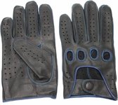 Swift racing leren motor & autohandschoenen | dames & heren | zwart-blauw | maat M
