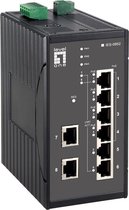 LevelOne IES-0852 netwerk-switch Fast Ethernet (10/100) Power over Ethernet (PoE) Zwart