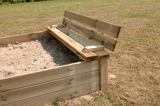 Sandy Park Hout Zandbak met zitdeksel