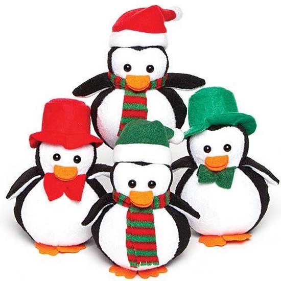 knoop Vast en zeker Weggegooid Kleine pluche knuffel speeltje met bonen, pinguin - kerst speelgoed voor  kinderen -... | bol.com