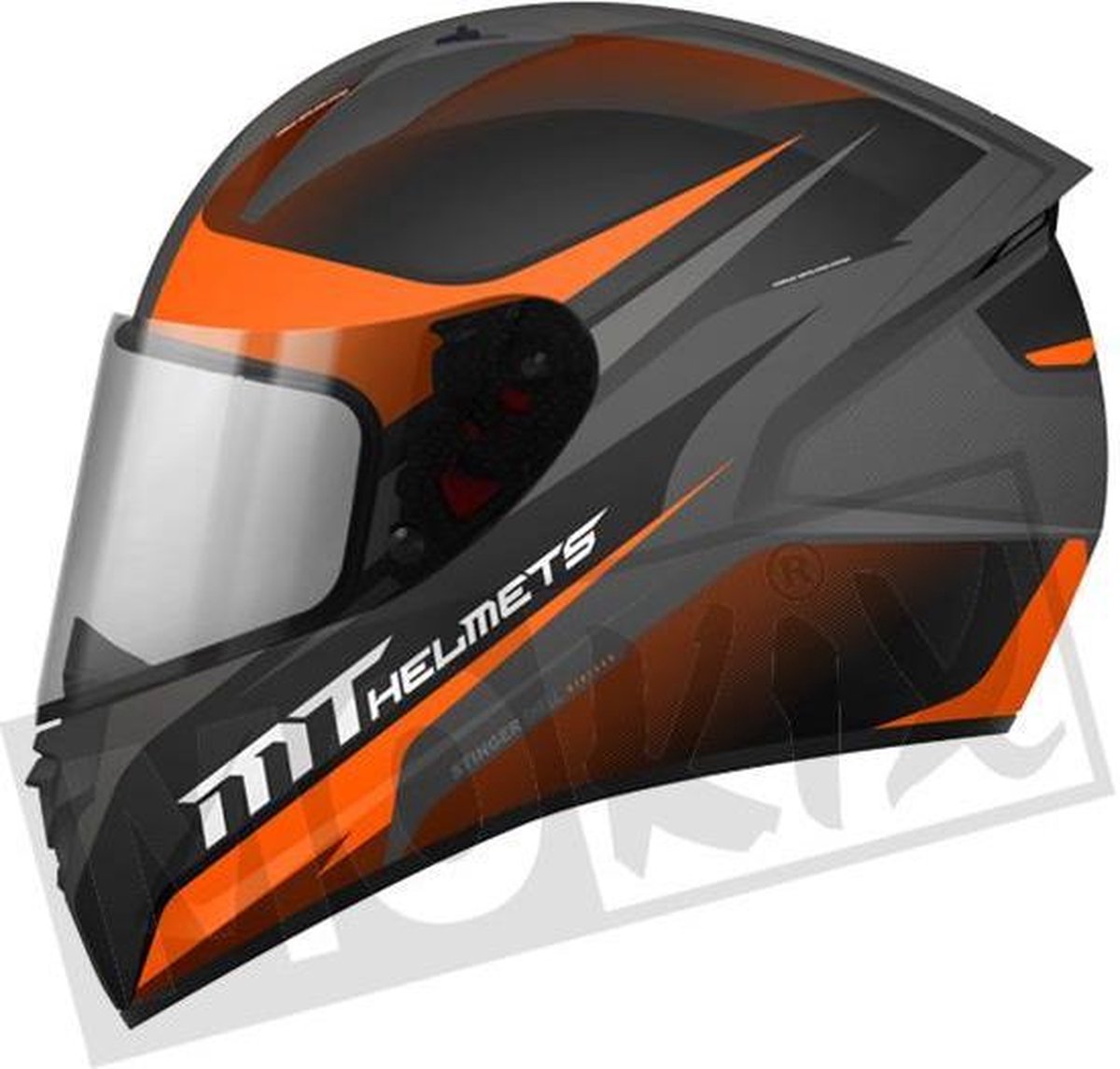 HELM MT STINGER DIVIDED ORANJE S Scooter Motor bol