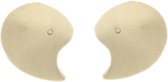 Behave® Dames clip oorbel zilver-kleur oorclip met steentje 2,5 cm