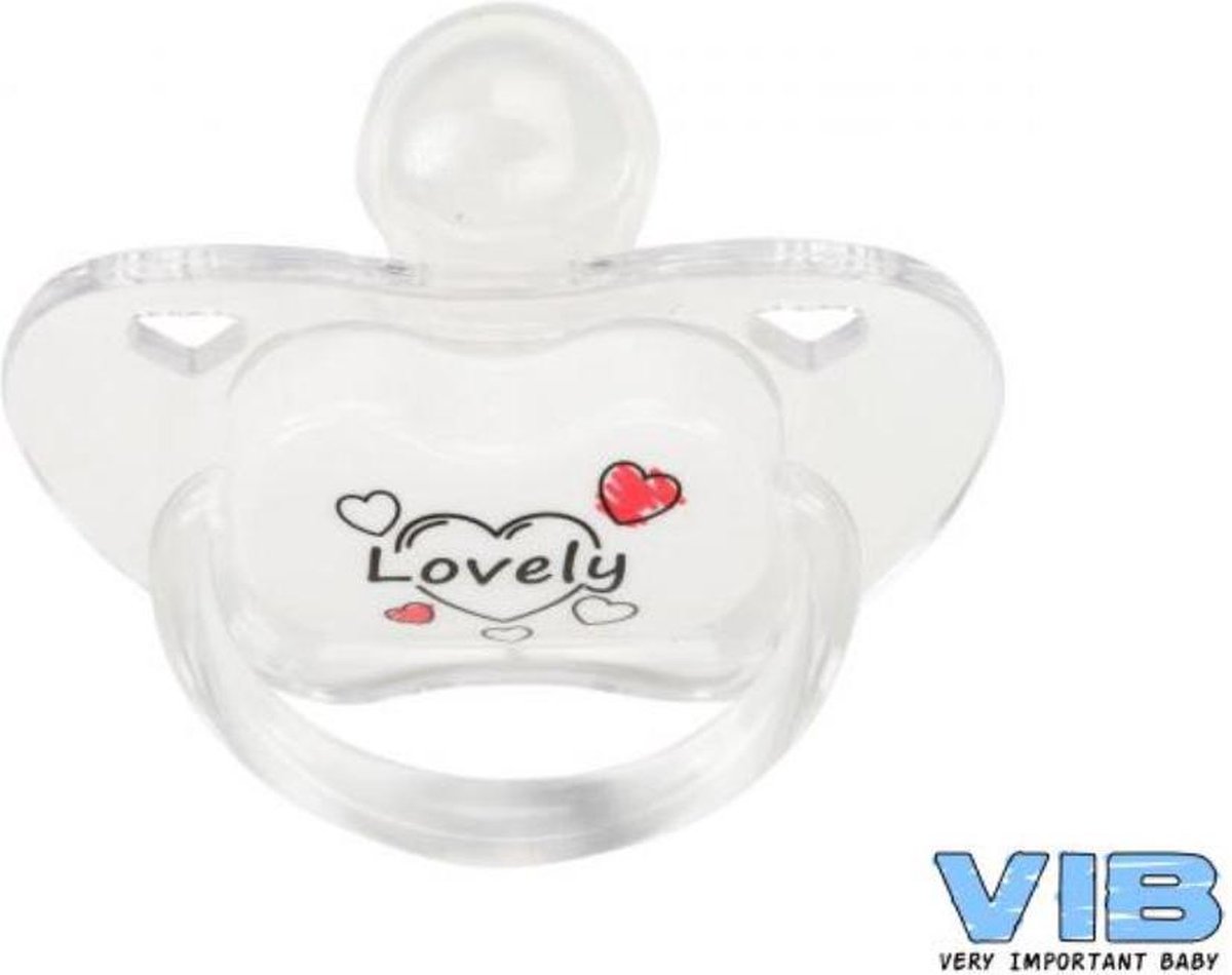 Goedkoopste VIB Fopspeen Transparant 'Lovely'