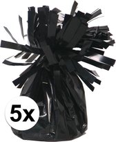 5 Ballongewichten zwart 170 gr