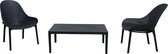 PAZOON Sky stoel loungeset - 3-delig - Antraciet