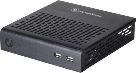 SilverStone Petit PT13 - Zeer kleine vormfactor - Thin mini ITX - geen voeding - zwart - USB