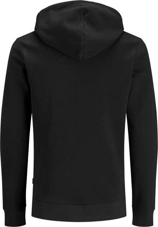 Jack & Jones Siyah Essentials Jjebryan Logolu u00100 Pamuk Relaxed Fit Kapüşonlu S